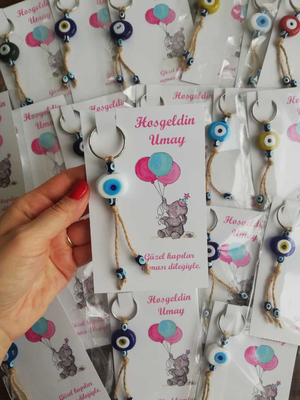 Nazar Boncuklu Anahtarlık (20 Adet) N115