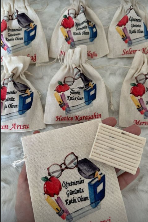 Baskılı kese ve kokulu sabun - (20 adet)